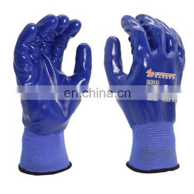 Light Duty Waterproof Nitrile Full Coating Labor Gloves for Worker