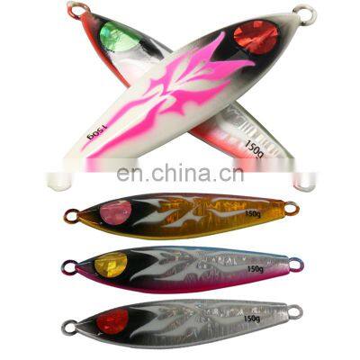 80g/120g/150g/200g  Slow Fall Sinking Jigging Lures Metal Jigs Sea Bass Metal Jigging Lure