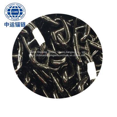 64mm Black Painted floating wind power platform  studless link anchor chain