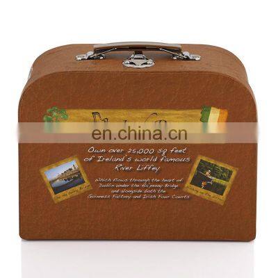 Customized Paper Briefcase Box Coloring Suitcase Shape Box