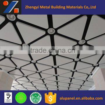 triangle aluminum suspension ceiling panel with round corner