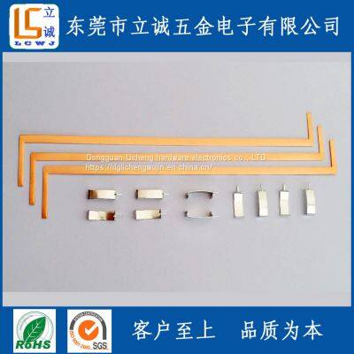 Pq3415 copper strip + clip, pq34 photovoltaic inverter supporting components, pq34 soft purple copper foil, copper strip precision stamping parts, burr less than 0.02mm.