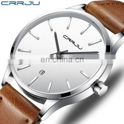 Crrju 2170 Private Label Minimal Quartz Watches Date Waterproof Luxury Men-Watch-Classic