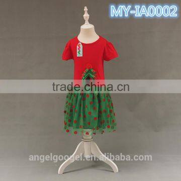 baby girls short sleeve Layered Tiered dress Christmas clothes MY-IA0002