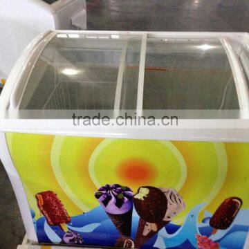 Ice Cream Freezer Curved Glass Door Ice Cream Chest Freezer photo-5