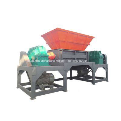 Heavy Double shaft shredder / waste aluminum car engine tire scrap metal shredder machine for sale
