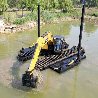 Amphibious Excavator Dredging Excavator With Floating Pontoon for Marsh and Wetland photo-2