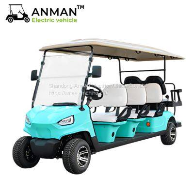 4-row 8-seat electric golf cart tour car