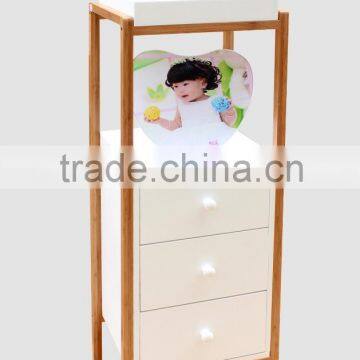 New Style Living Room Storage and Flower Display Shelf with 3 Drawers,
