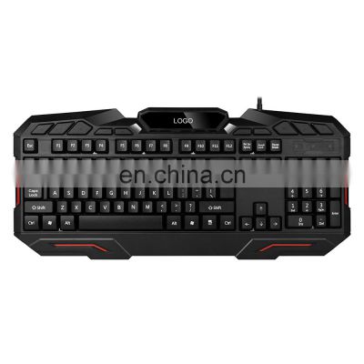 Wholesale custom high quality full size wired flat mouth reception universal silent ergonomic basic desktop office keyboard