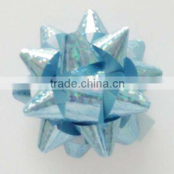 Gift Deluxe Fancy PET Bow For Festive Decoration Package/Matte Metallic Ribbon Star Bow/holiday Decortion Star Bow