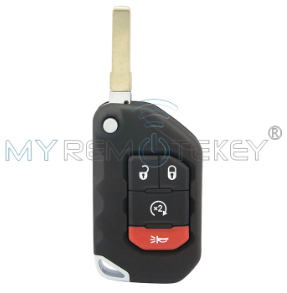 FCC OHT1130261 Keyless / Proximity Smart Flip Key 4 Button 433Mhz 4A Chip for 2018 -2021 Jeep Wrangler Gladiator P/N 68416784AA photo-2