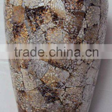 High quality best selling black gold eggshell inlay vase from Viet Nam