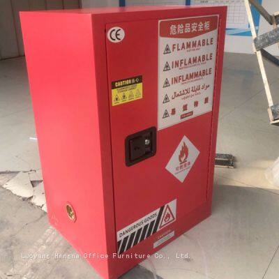 Red Combustible Liquid Storage Cabinet |for Paint and Ink Storage| in Industrial Factory