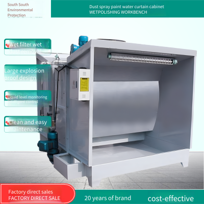 Small Water Curtain Spray Painting Cabinet, Oil Spraying and Dust Removal Table for Furniture Handicrafts, Environmental-friendly Water Cycle Paint Mist Purifier