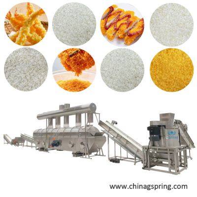 Linha de produção automática de migalhas de pão Panko. Máquina industrial para fazer migalhas de pão. Máquinas para processamento de alimentos snacks.