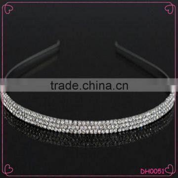 Elegant fashion three layers shiny diamond metal hairband headband