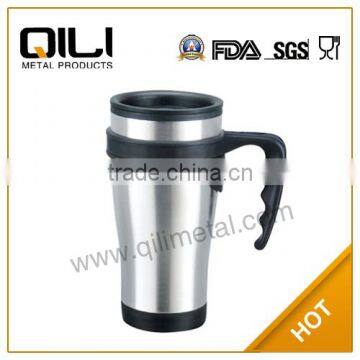 Double wall thermos auto cup with lid