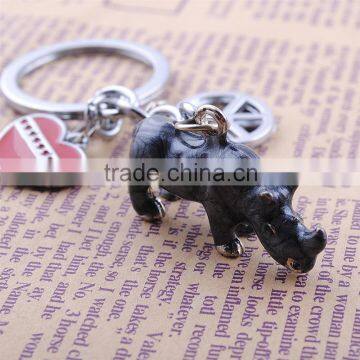 Drops of Oil Key Chain Manufacturer Hand-drawn Key Chain Rhinoceros Keychain photo-2