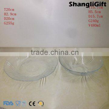 A set Glass Dish 255g/240g 480ml Round Glassware