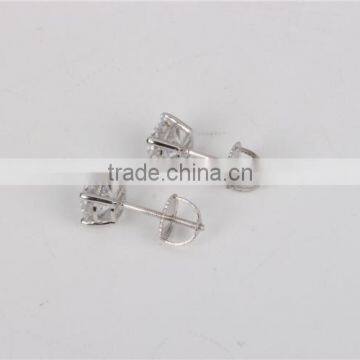 14KT Solid Gold Princess Cut AAAAA CZ Earrings Jewelry Manufacturers photo-5