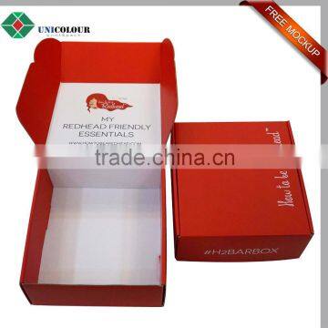 Custom top quality virgin hair extension packaging corrugated box