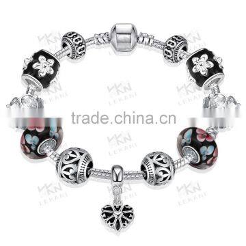 DIY Fashion Silver plated Handmade charm Bracelet