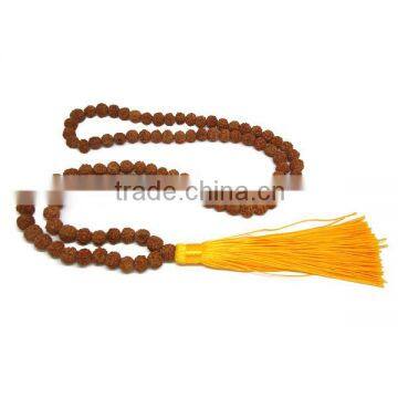 NE2233 Fashion Hand Knotted Rudraksha Mala Rosary Necklace