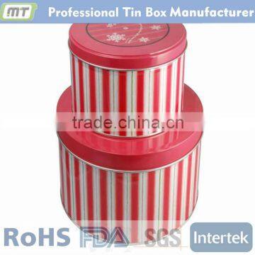 colorful biscuit tin metal cake tin