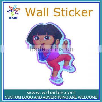 little girl pattern foam wall sticker