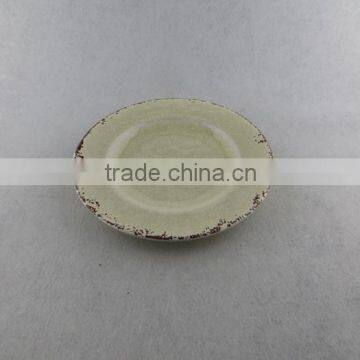11'' High Quality Embossed Surface Round Shape Melamine Printing Restaurant Dishes