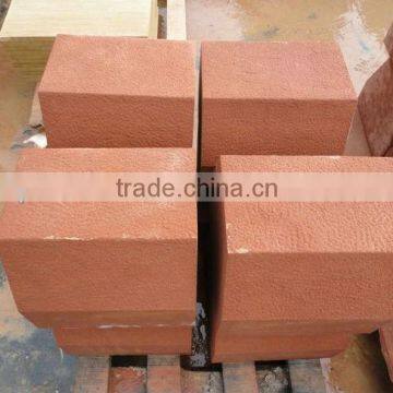 bush hammered sandstone block