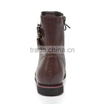 High Quality Fashion Casual Beautiful Ladies Flat Boots Lace up Riding Boots Ladies Ankle Boots photo-3