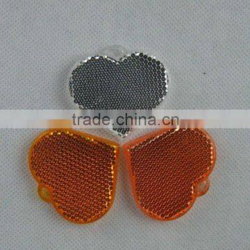 heart shape reflector keychain