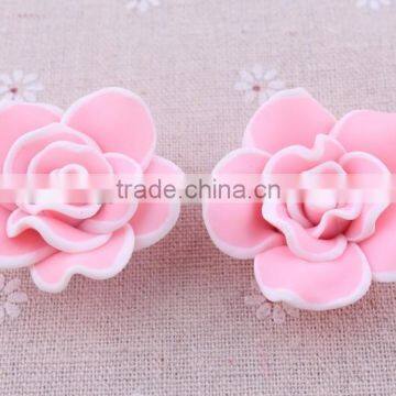 20mm Mixed color rose clay flower beads!Loose flower clay beads for DIY fashion jewelrys!! Cheapest!! !!