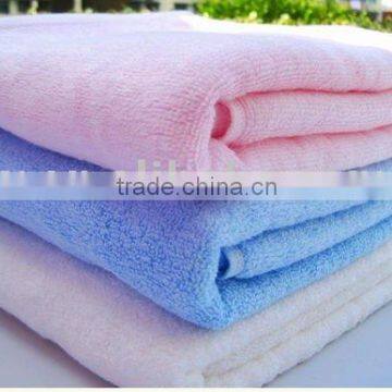 Pure white cotton bath towel