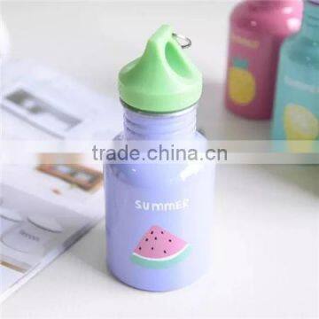 small size mini cartoon print aluminum water bottle