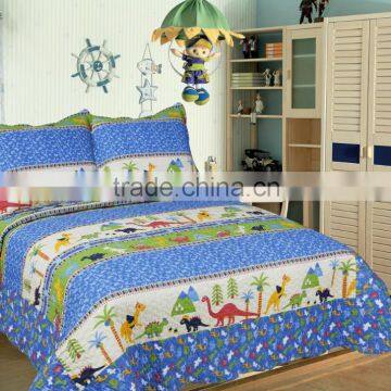 Quilts with dinosaur printed on quilts for kids