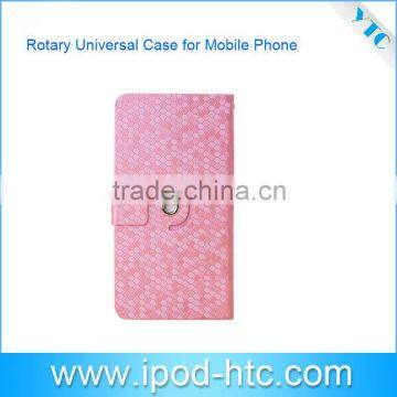 2014 wholesale fashion 360 rotating style leather mobile phone case, Leather flip cover, Mobile phone case