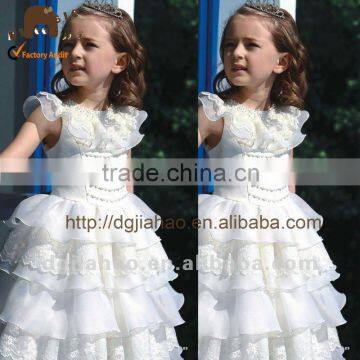 HOT!!!2012 cream organza fairy flower girl dress