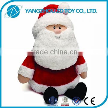 new style soft polyester stuffed christmas plush santa claus doll