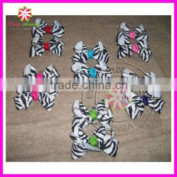 3 INCH ZEBRA HAIR BOWS HAIR ACCESSORY