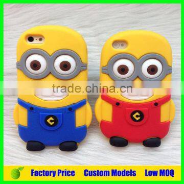 E-best minion design Silicone 3d phone case mobile cover for Moto X2 cell phone case back cover