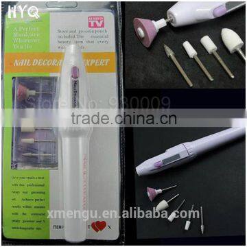 Nail Art Tips Mini Electric Drill Nail Buffer Manicure Pedicure Grooming Tool Wholesale