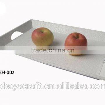 LATEST DESIGN WHITE LEATHER WOODEN FRUIT TRAY