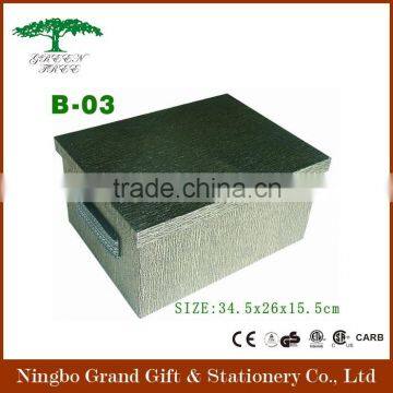 Multipurpose Handmade High Quality PU Leather Storage Box photo-3