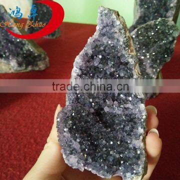 Amethyst Cluster Cathedral Cut base Super Quality Custom Fitted Wood Base