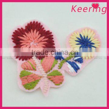 cheap price custom embroidery flower for dresses