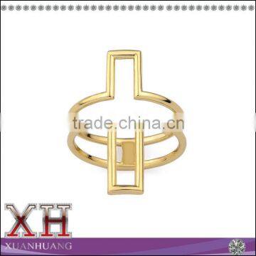 Xuanghuang Silver Jewelry Guangzhou Factory Silver Gold Plated Cross Ring