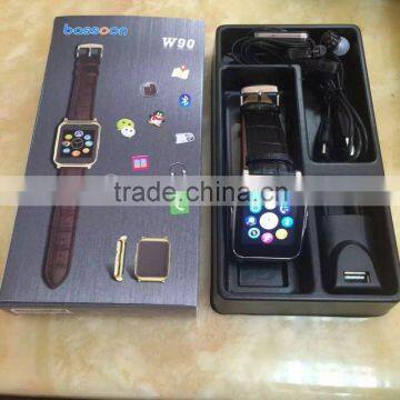 KOMAY hot selling W90 watch phone with 1.5 inch capacitive sceen and camera and bluetooth watch phone W90